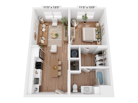 One bedroom one bathroom